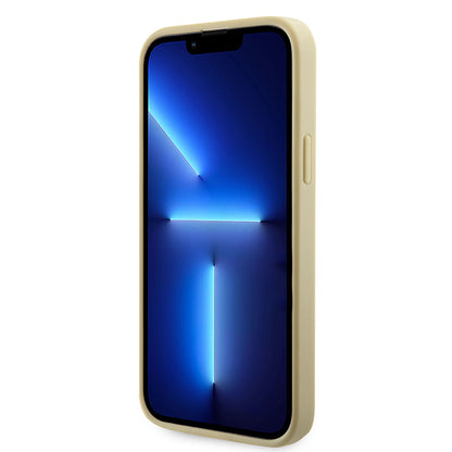 iPhone 14 Kılıf Guess Orjinal Lisanslı Taşlı Arka Yüzey Üçgen Logolu Kapak