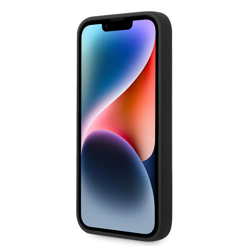 iPhone 14 Kılıf Guess Orjinal Lisanslı Yazı ve Taşlı 4G Logolu Silikon Kapak
