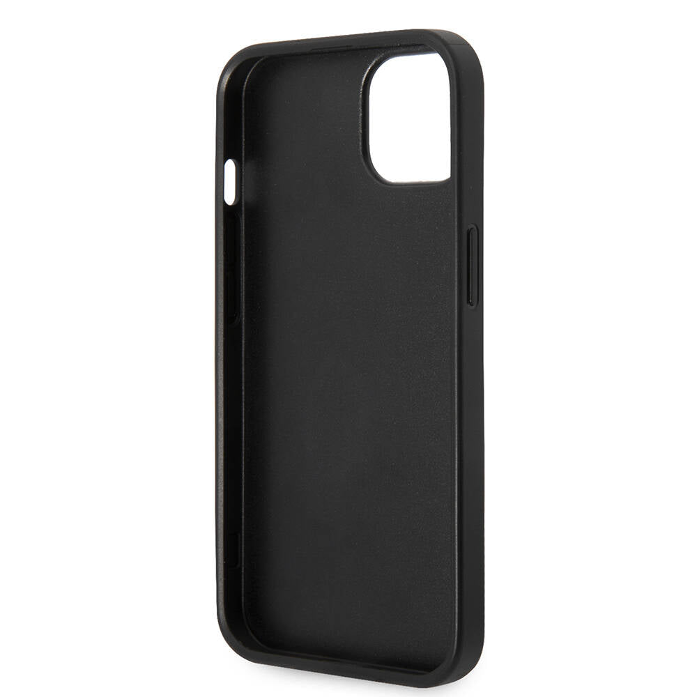 iPhone 14 Kılıf Guess PU Deri Büyük Metal Logo Dizaynlı Kapak