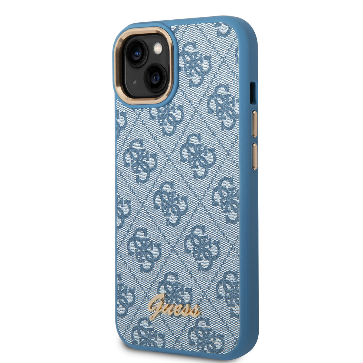iPhone 14 Kılıf GUESS PU Deri Metal Logo Dizaynlı Kapak