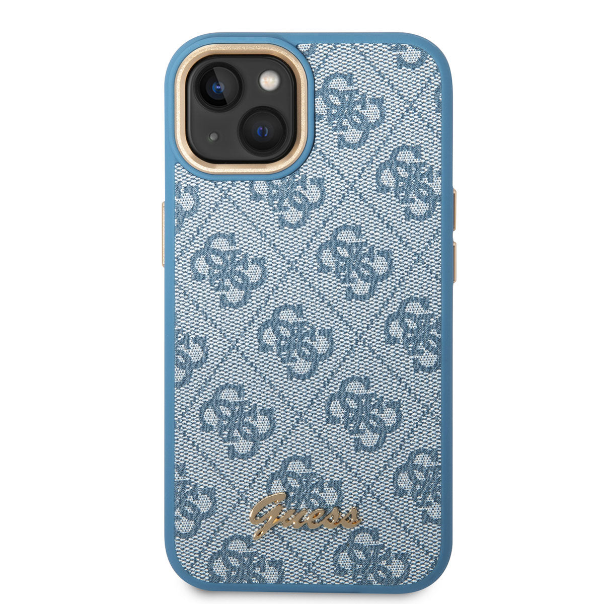 iPhone 14 Kılıf GUESS PU Deri Metal Logo Dizaynlı Kapak