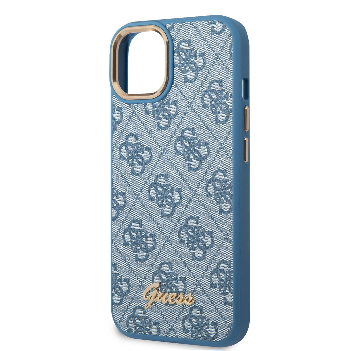 iPhone 14 Kılıf GUESS PU Deri Metal Logo Dizaynlı Kapak
