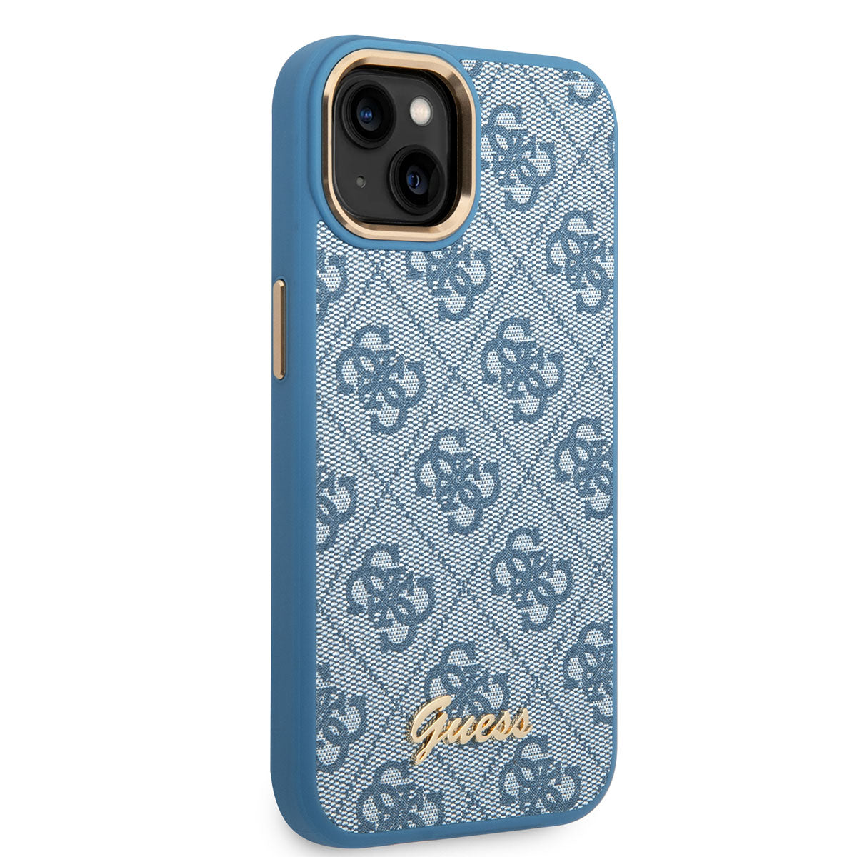 iPhone 14 Kılıf GUESS PU Deri Metal Logo Dizaynlı Kapak