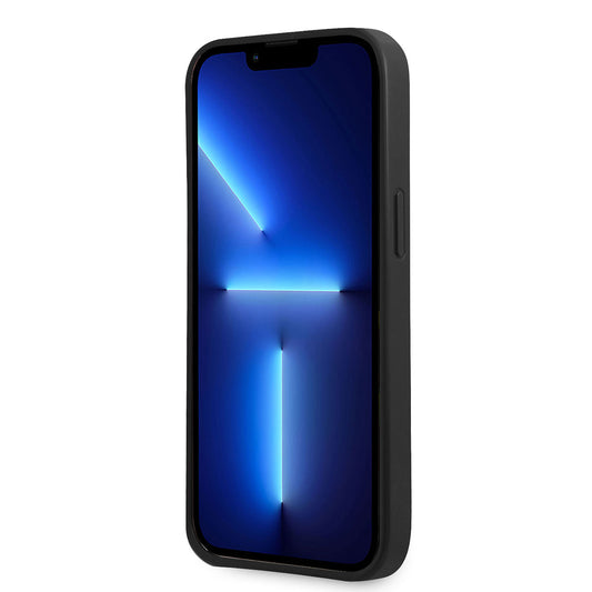 iPhone 14 Kılıf GUESS PU Safran Deri Üçgen Logo Dizayn Kapak