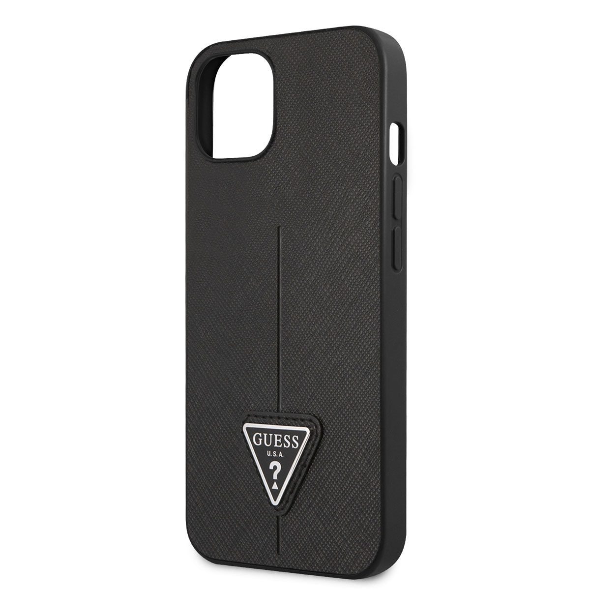 iPhone 14 Kılıf GUESS PU Safran Deri Üçgen Logo Dizayn Kapak