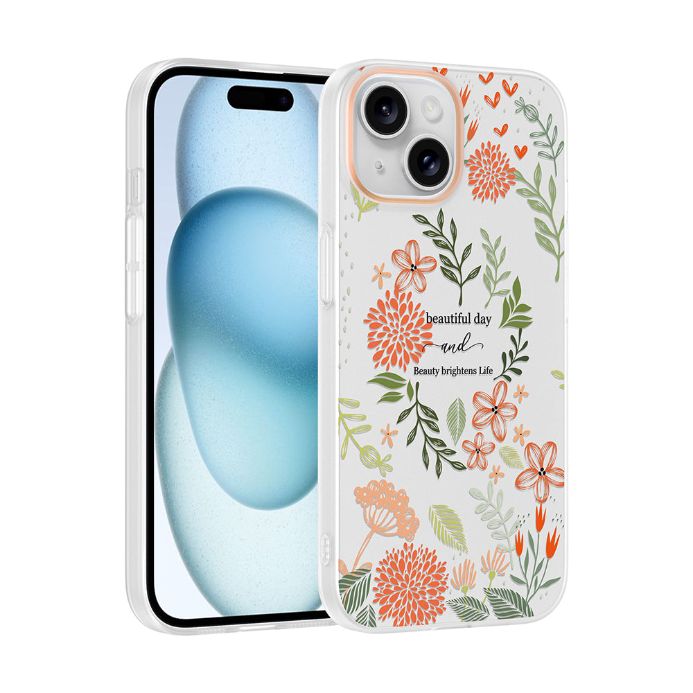 Apple iPhone 14 Kılıf Kamera Korumalı Desenli Zore Klip Kapak