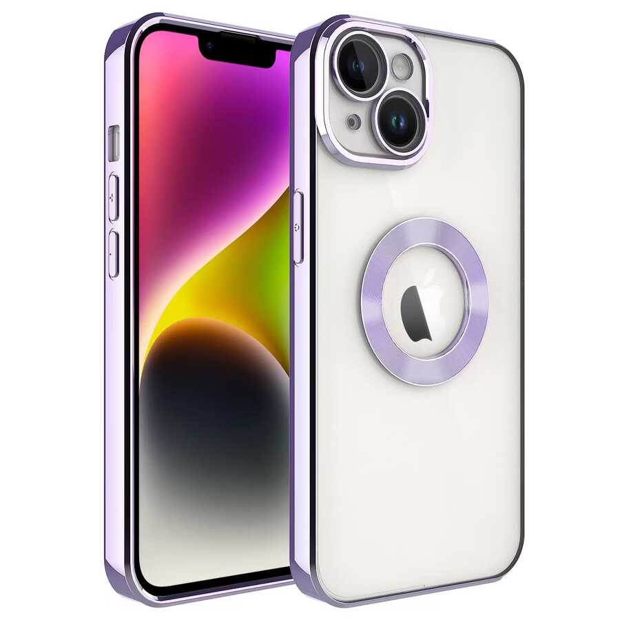 Apple iPhone 14 Kılıf Kamera Korumalı Logo Gösteren Zore Omega Kapak