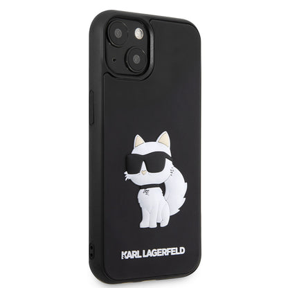 iPhone 14 Kılıf Karl Lagerfeld 3D Rubber Choupette Dizayn Kapak