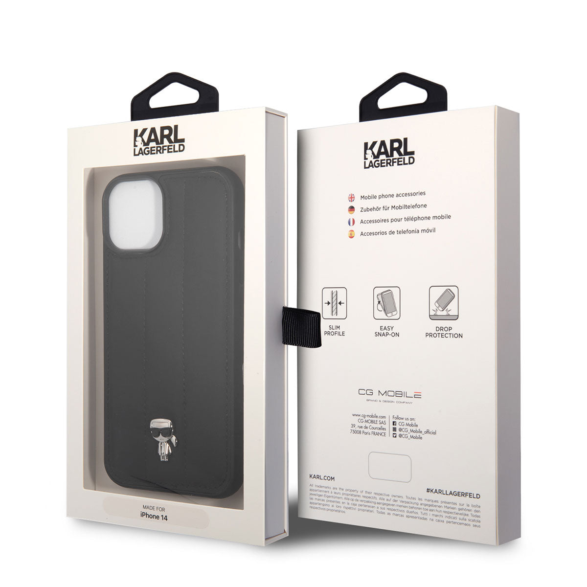 iPhone 14 Kılıf Karl Lagerfeld Nylon Puffy Airbag Karl Dizayn Kapak
