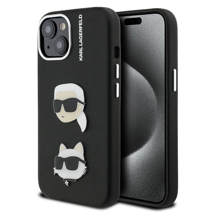 iPhone 14 Kılıf Karl Lagerfeld Orjinal Lisanslı K&C Heads Pin Kapak