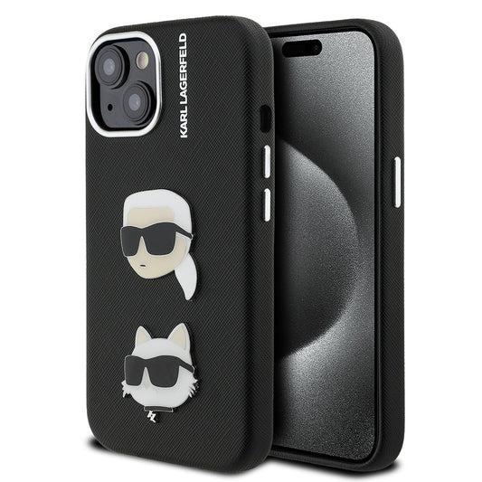 iPhone 14 Kılıf Karl Lagerfeld Orjinal Lisanslı K&C Heads Pin Kapak