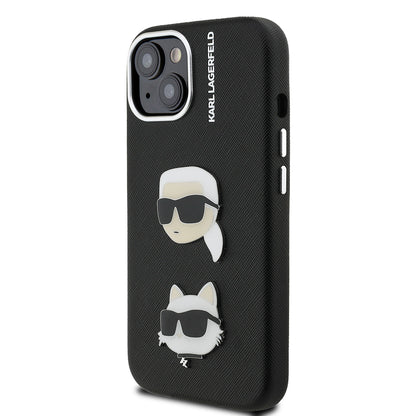 iPhone 14 Kılıf Karl Lagerfeld Orjinal Lisanslı K&C Heads Pin Kapak