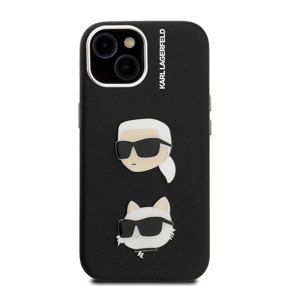 iPhone 14 Kılıf Karl Lagerfeld Orjinal Lisanslı K&C Heads Pin Kapak