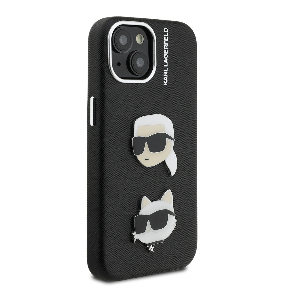 iPhone 14 Kılıf Karl Lagerfeld Orjinal Lisanslı K&C Heads Pin Kapak