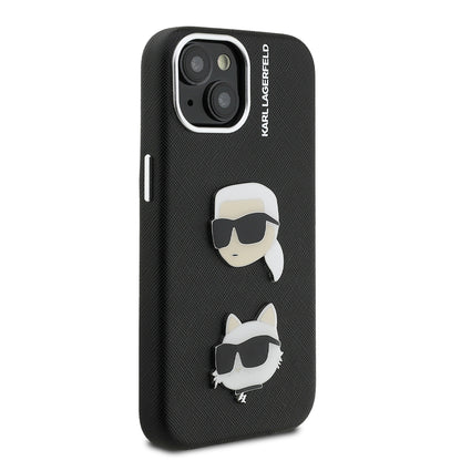 iPhone 14 Kılıf Karl Lagerfeld Orjinal Lisanslı K&C Heads Pin Kapak