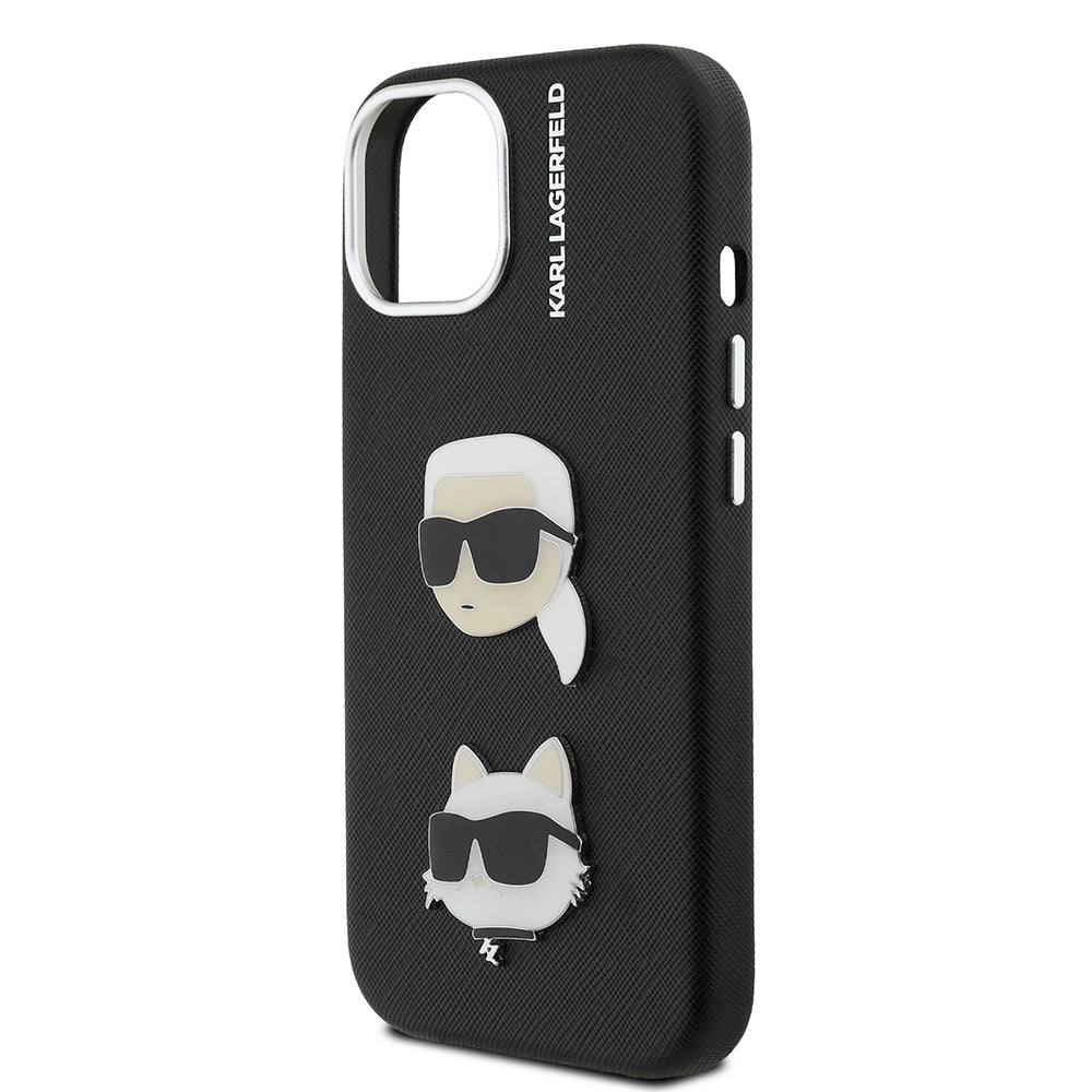 iPhone 14 Kılıf Karl Lagerfeld Orjinal Lisanslı K&C Heads Pin Kapak
