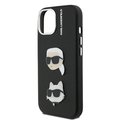 iPhone 14 Kılıf Karl Lagerfeld Orjinal Lisanslı K&C Heads Pin Kapak
