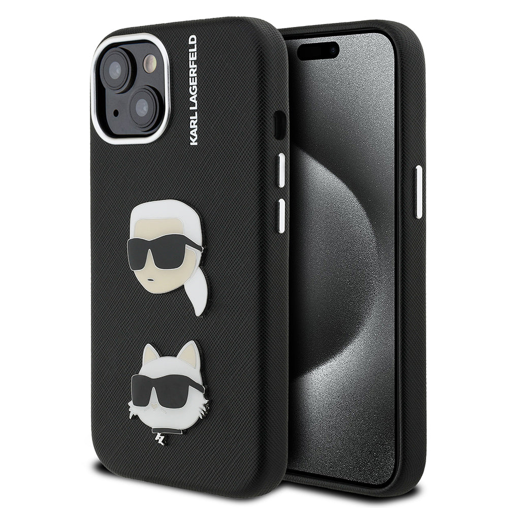 iPhone 14 Kılıf Karl Lagerfeld Orjinal Lisanslı K&C Heads Pin Kapak