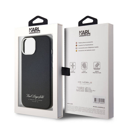 iPhone 14 Kılıf Karl Lagerfeld Orjinal Lisanslı KL Yazılı Hotel Kapak