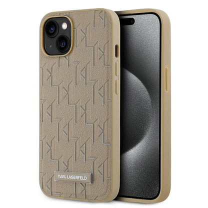 iPhone 14 Kılıf Karl Lagerfeld Orjinal Lisanslı M-safe Şarj Özellikli KL Yazılı Hot Stamp Kapak