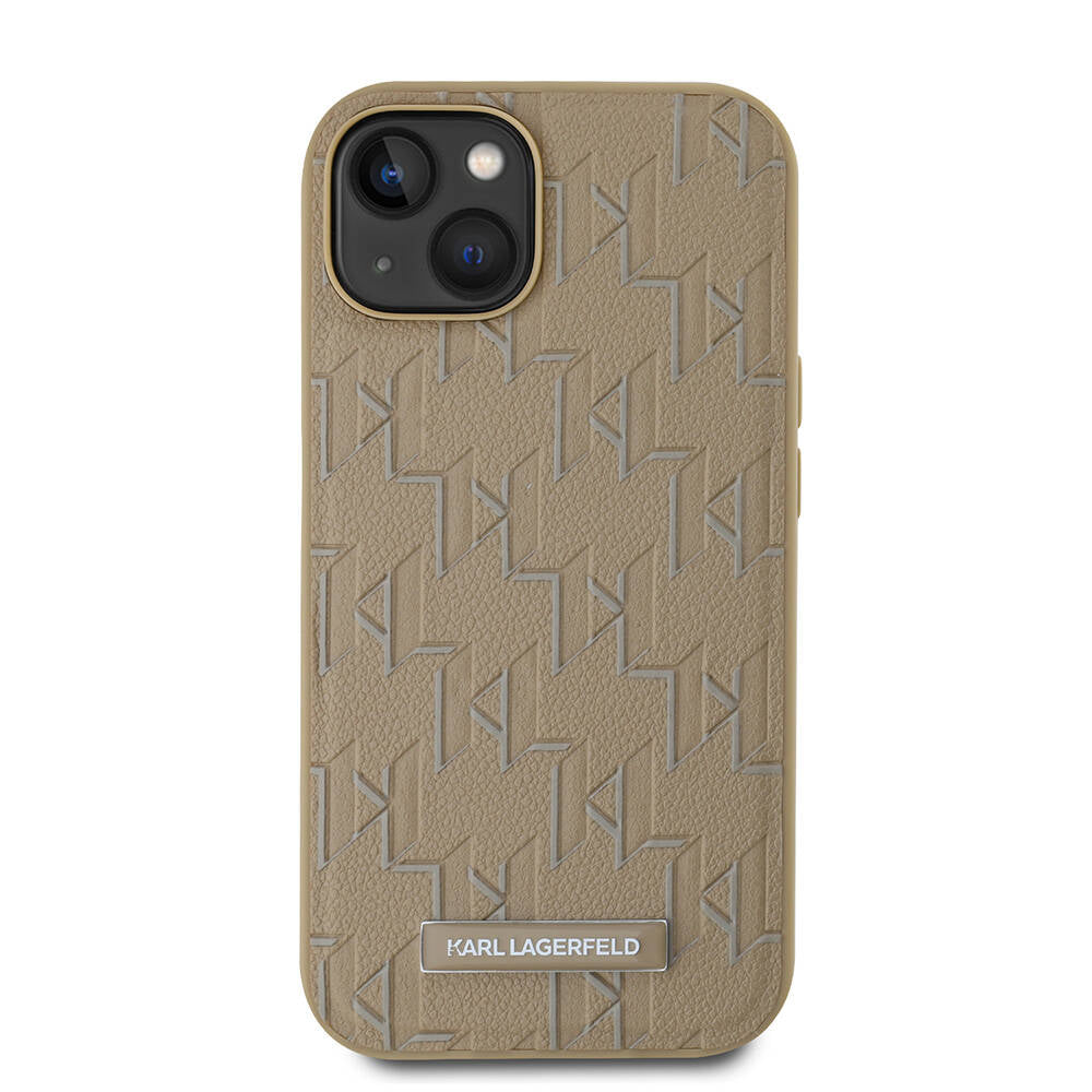 iPhone 14 Kılıf Karl Lagerfeld Orjinal Lisanslı M-safe Şarj Özellikli KL Yazılı Hot Stamp Kapak