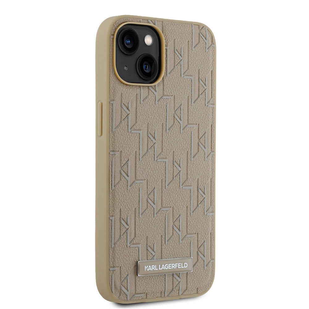iPhone 14 Kılıf Karl Lagerfeld Orjinal Lisanslı M-safe Şarj Özellikli KL Yazılı Hot Stamp Kapak