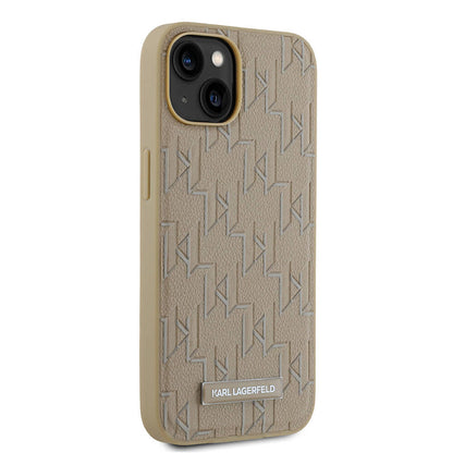 iPhone 14 Kılıf Karl Lagerfeld Orjinal Lisanslı M-safe Şarj Özellikli KL Yazılı Hot Stamp Kapak
