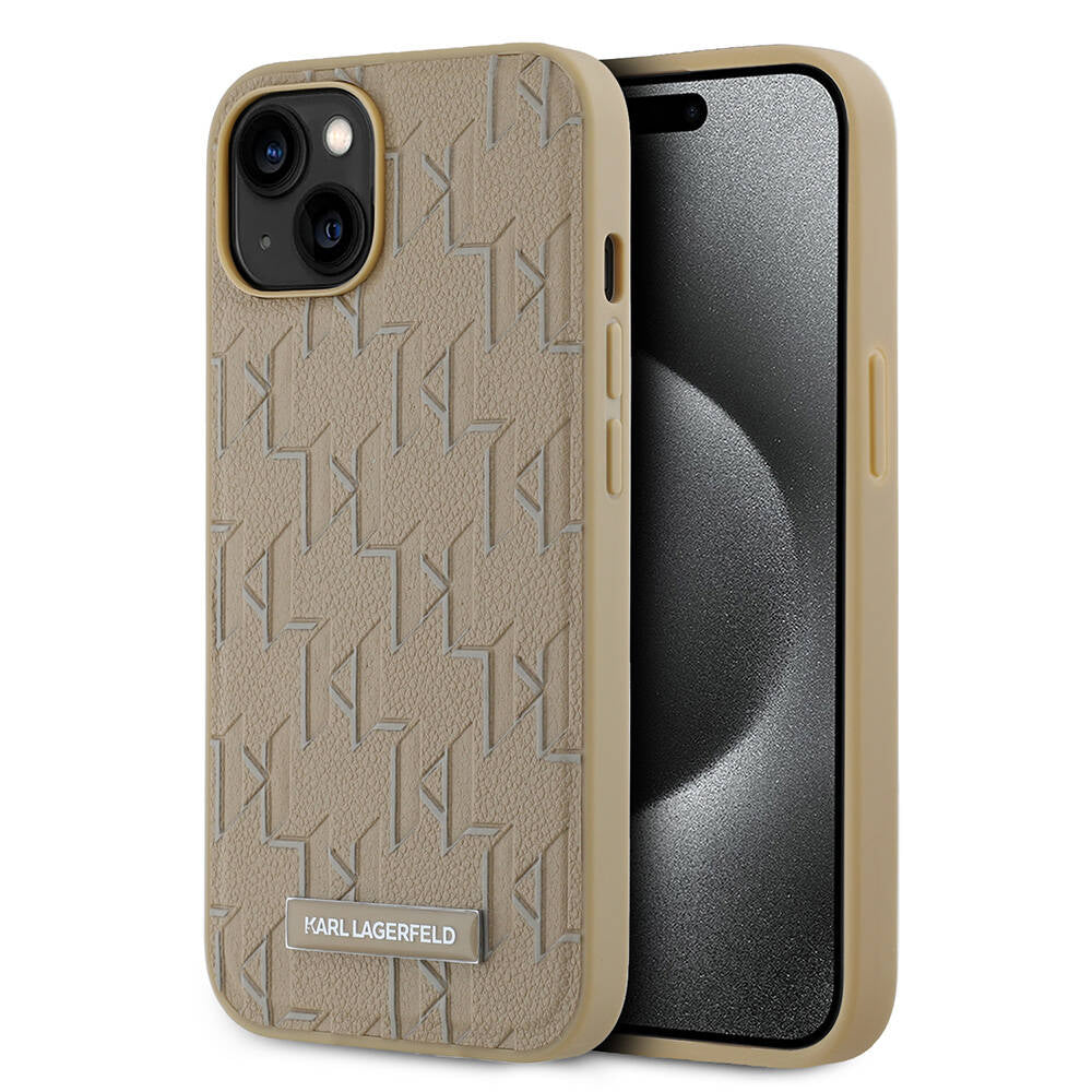iPhone 14 Kılıf Karl Lagerfeld Orjinal Lisanslı M-safe Şarj Özellikli KL Yazılı Hot Stamp Kapak