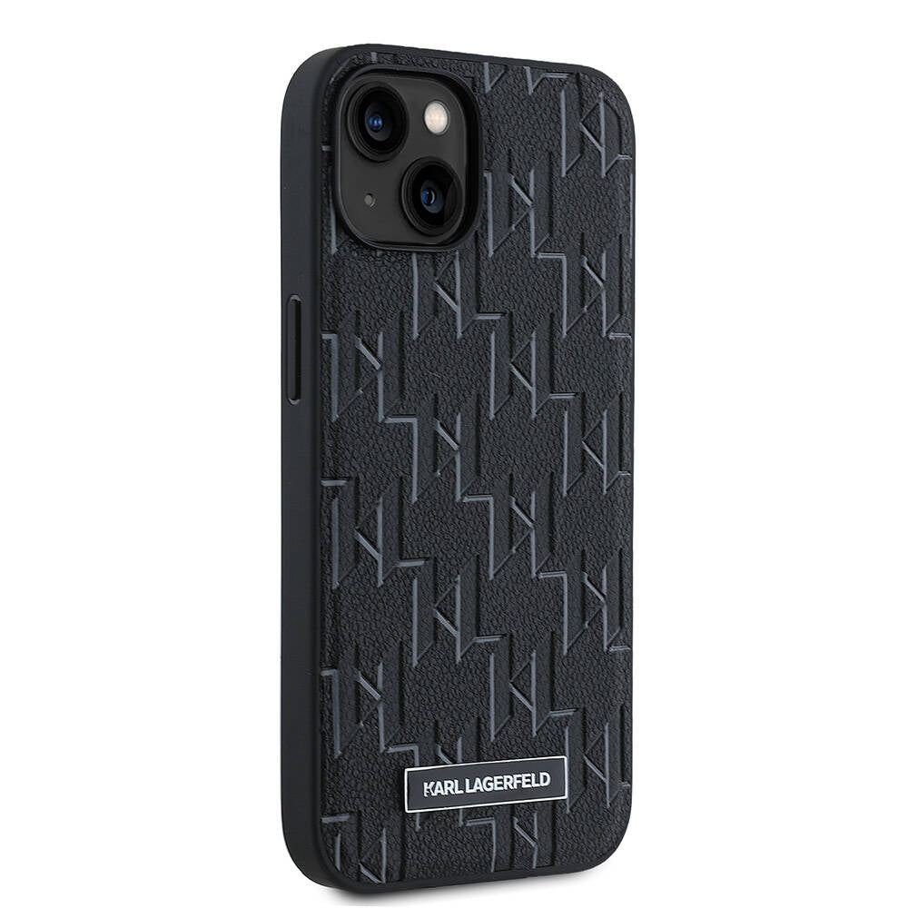 iPhone 14 Kılıf Karl Lagerfeld Orjinal Lisanslı M-safe Şarj Özellikli KL Yazılı Hot Stamp Kapak