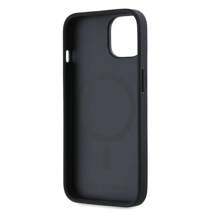 iPhone 14 Kılıf Karl Lagerfeld Orjinal Lisanslı M-safe Şarj Özellikli KL Yazılı Hot Stamp Kapak