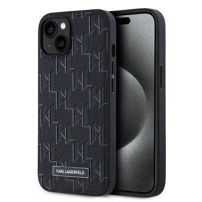 iPhone 14 Kılıf Karl Lagerfeld Orjinal Lisanslı M-safe Şarj Özellikli KL Yazılı Hot Stamp Kapak