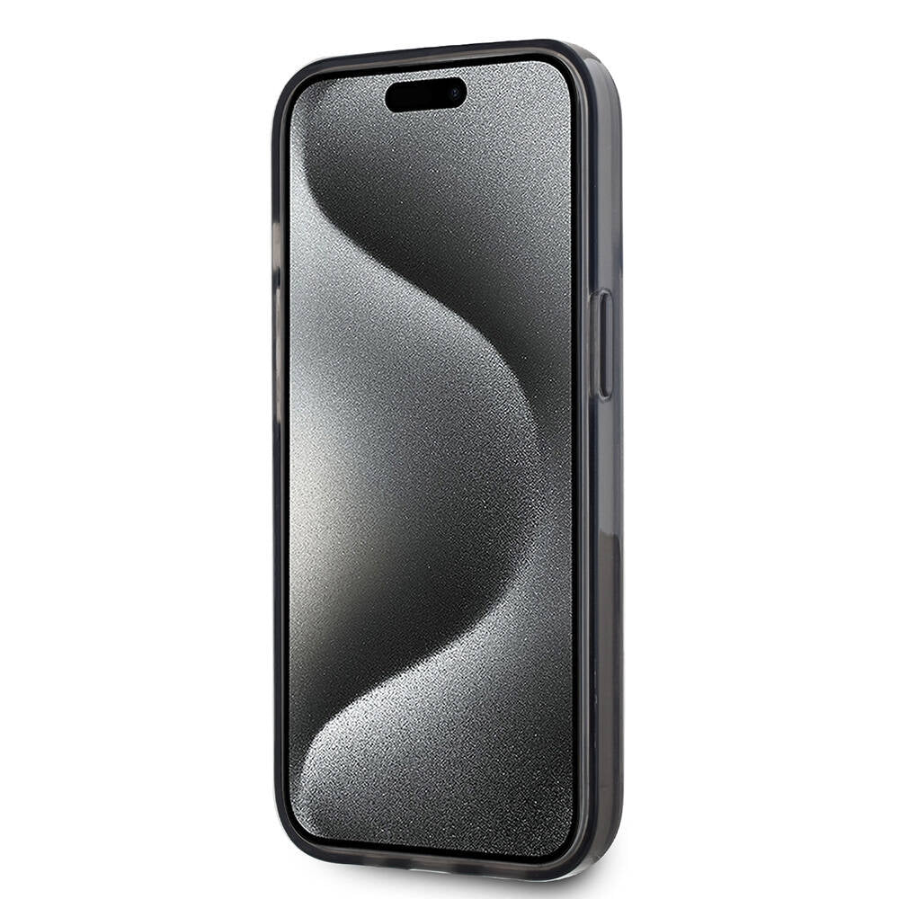 iPhone 14 Kılıf Karl Lagerfeld Orjinal Lisanslı Simli KL Yazılı Monogram Gradıent Kapak