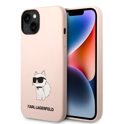 iPhone 14 Kılıf Karl Lagerfeld Silikon Choupette Dizayn Kapak