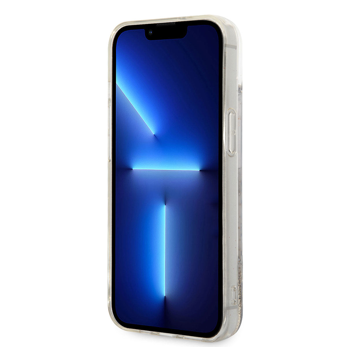 iPhone 14 Kılıf Karl Lagerfeld Sıvılı Simli Choupette Dizayn Kapak