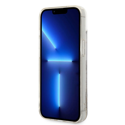 iPhone 14 Kılıf Karl Lagerfeld Sıvılı Simli Choupette Dizayn Kapak