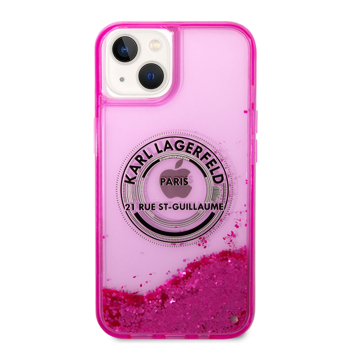 iPhone 14 Kılıf Karl Lagerfeld Sıvılı Simli RSG Dizayn Kapak