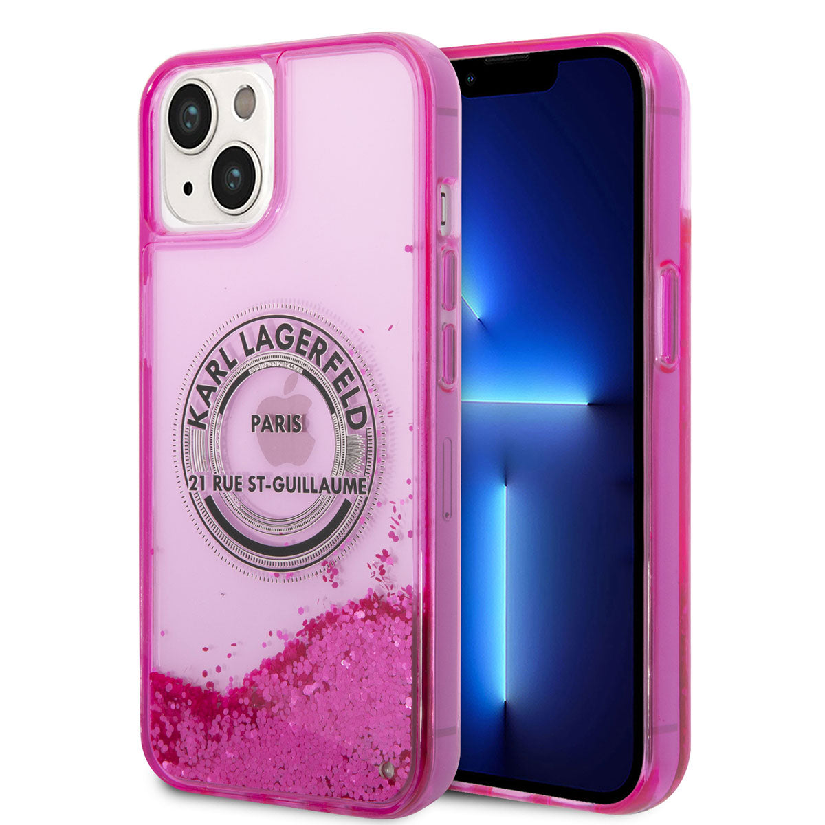 iPhone 14 Kılıf Karl Lagerfeld Sıvılı Simli RSG Dizayn Kapak