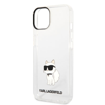 iPhone 14 Kılıf Karl Lagerfeld Transparan Choupette Dizayn Kapak