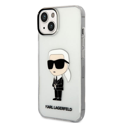 iPhone 14 Kılıf Karl Lagerfeld Transparan İkonik Karl Dizayn Kapak