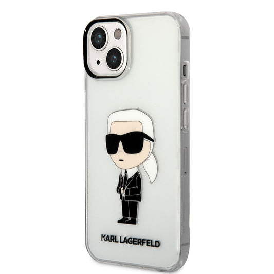 iPhone 14 Kılıf Karl Lagerfeld Transparan İkonik Karl Dizayn Kapak