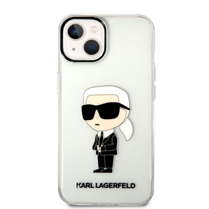 iPhone 14 Kılıf Karl Lagerfeld Transparan İkonik Karl Dizayn Kapak