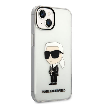 iPhone 14 Kılıf Karl Lagerfeld Transparan İkonik Karl Dizayn Kapak