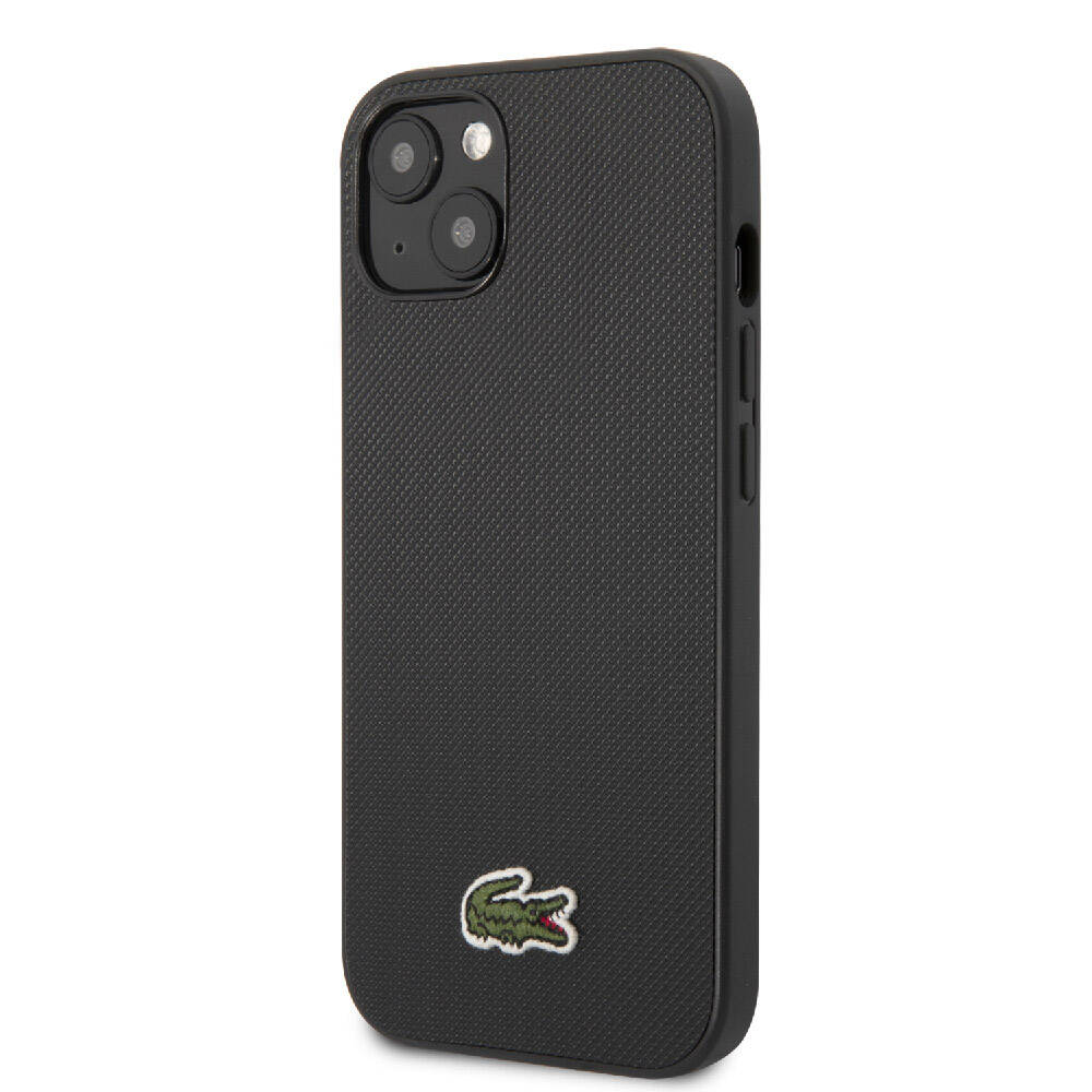 iPhone 14 Kılıf Lacoste Orjinal Lisanslı PU Pike Desenli Arka Yüzey İkonik Timsah Dokuma Logolu Kapak
