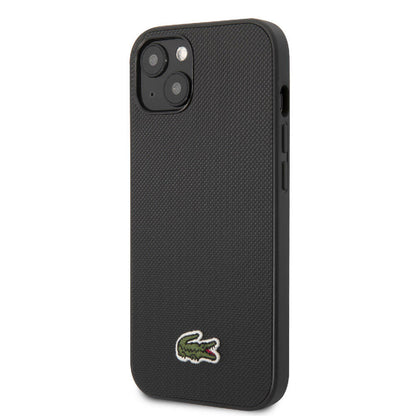 iPhone 14 Kılıf Lacoste Orjinal Lisanslı PU Pike Desenli Arka Yüzey İkonik Timsah Dokuma Logolu Kapak