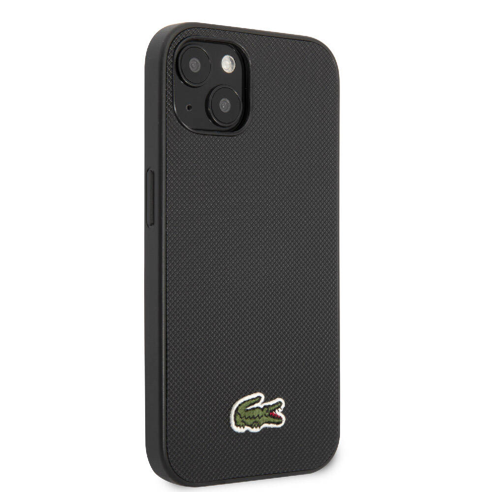 iPhone 14 Kılıf Lacoste Orjinal Lisanslı PU Pike Desenli Arka Yüzey İkonik Timsah Dokuma Logolu Kapak