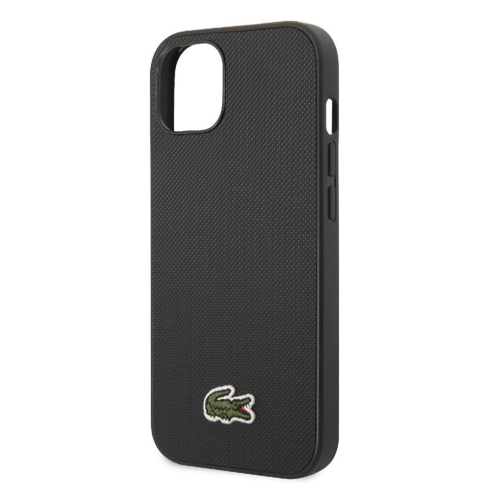 iPhone 14 Kılıf Lacoste Orjinal Lisanslı PU Pike Desenli Arka Yüzey İkonik Timsah Dokuma Logolu Kapak