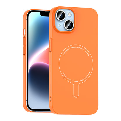 Apple iPhone 14 Kılıf M-Safe Şarj Özellikli Kamera Korumalı Zore Elio Sert PC Kapak