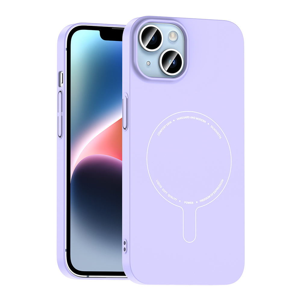 Apple iPhone 14 Kılıf M-Safe Şarj Özellikli Kamera Korumalı Zore Elio Sert PC Kapak
