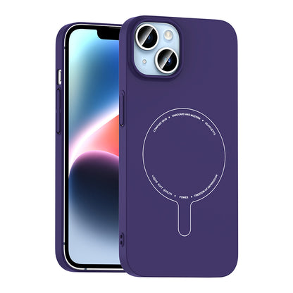 Apple iPhone 14 Kılıf M-Safe Şarj Özellikli Kamera Korumalı Zore Elio Sert PC Kapak