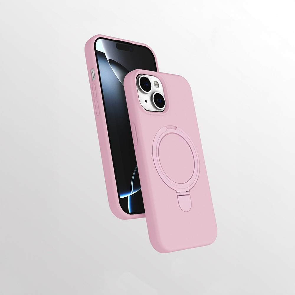 Apple iPhone 14 Kılıf M-safe Şarj Özellikli Standlı Zore Samara Kapak